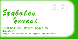 szabolcs hevesi business card